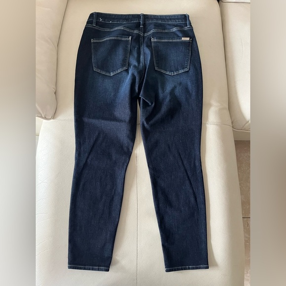 WHBM The Sculpt Skinny Ankle High Rise Dark Indigo Blue Jeans Petite - Picture 2 of 5